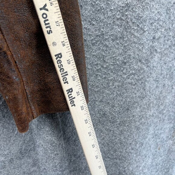 Vintage Bebe Leather Jacket Womens Medium Brown Blazer San Francisco 90s - Picture 6 of 11